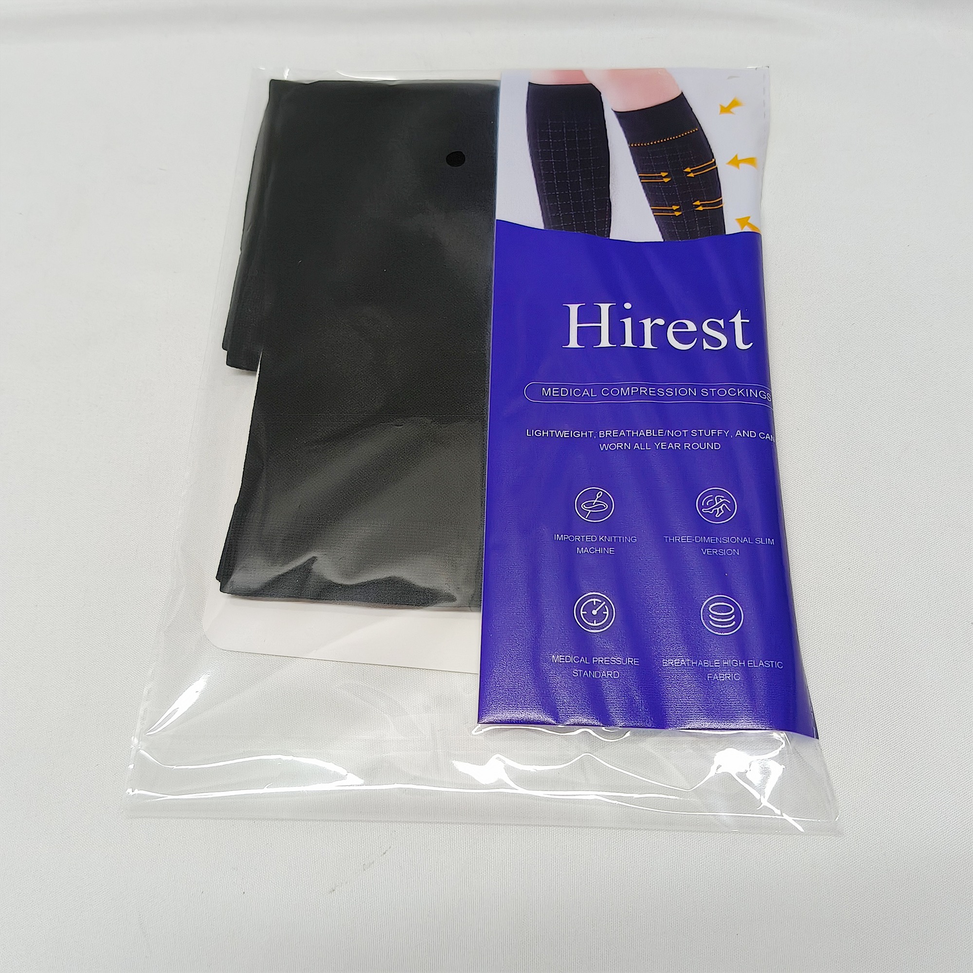 Hirest-Medical compression stockings,20-30 mmHg Medical Compression Socks for Women & Men, Knee High Open Toe Stockings, Circulation Support & Comfort Hose - Image 3