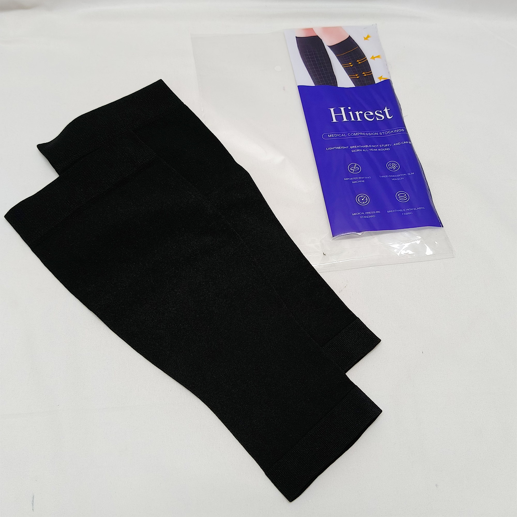 Hirest-Medical compression stockings,20-30 mmHg Medical Compression Socks for Women & Men, Knee High Open Toe Stockings, Circulation Support & Comfort Hose - Image 7
